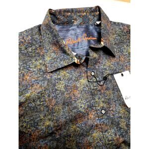 Robert Graham XL Rangel Autumn Leaves 100% Cotton Shirt NWT $198